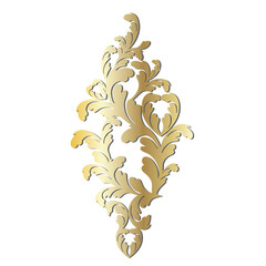 Vector damask vintage baroque scroll ornament swirl. Victorian monogram heraldic shield swirl. Retro floral leaf pattern border foliage antique  acanthus calligraphy engraved tattoo.Tile decor element - obrazy, fototapety, plakaty
