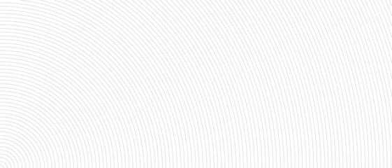 Circle lines pattern on white background. Circle lines pattern for backdrop, brochure, wallpaper template. Realistic lines with repeat circles texture. Simple geometric background, vector illustration