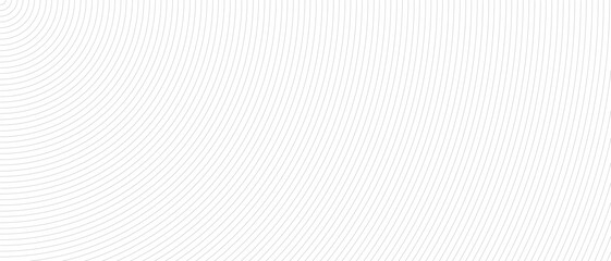 Circle lines pattern on white background. Circle lines pattern for backdrop, brochure, wallpaper template. Realistic lines with repeat circles texture. Simple geometric background, vector illustration