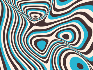 Optical illusion liquid wavy background
