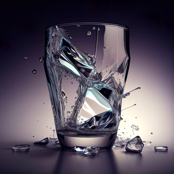 Berstendes Glas, ai generated