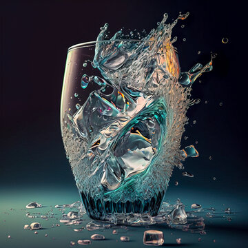 Berstendes Glas, ai generated