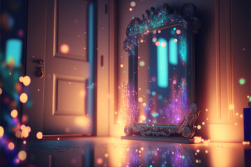 Infinite Mirror in a Haunted House, Castle Generative AI