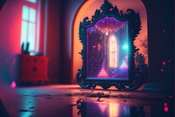 Infinite Mirror in a Haunted House, Castle Generative AI