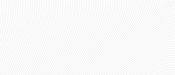Circle lines pattern on white background. Circle lines pattern for backdrop, brochure, wallpaper template. Realistic lines with repeat circles texture. Simple geometric background, vector illustration