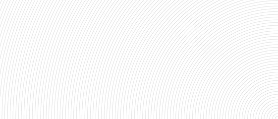 Circle lines pattern on white background. Circle lines pattern for backdrop, brochure, wallpaper template. Realistic lines with repeat circles texture. Simple geometric background, vector illustration