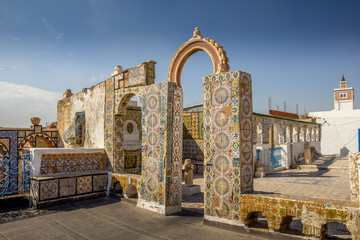 Traditional rooftop in Tunis, Tunisia - obrazy, fototapety, plakaty
