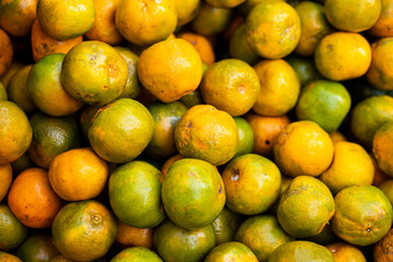 fresh and ripe tangerines