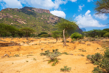 Scenic view of mountains at Ndoto Mountains Range in Ngurunit, Marsabit County, Kenya