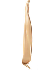 Beige Cosmetic Cream Isolated on White Background. Set of Lipstick Smear. Collection of Lip Gloss Smudge. Skin Tone CC Cream Tear Shape. Cosmetics BB Makeup Swatche. Drop of Liquid Foundation Stroke