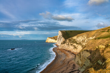 Fototapeta na wymiar Cliffs at Jurassic coast in Dorset, England