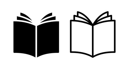 Book icon vector illustration. open book sign and symbol. ebook icon