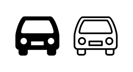 Obraz premium Car icon vector illustration. car sign and symbol. small sedan