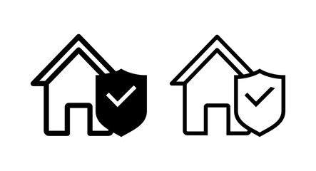 Obraz premium home insurance icon vector illustration. home protection sign and symbol