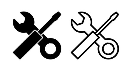 Repair tools icon vector illustration. tool sign and symbol. setting icon. Wrench and screwdriver. Service