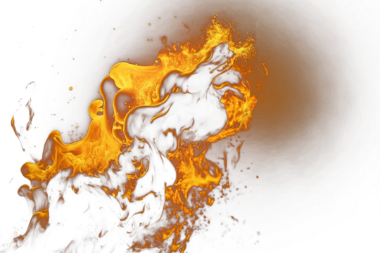 Yellow Smoke background - Close-up Of Yellow Smoke -Transparent Background  - Powered by Adobe