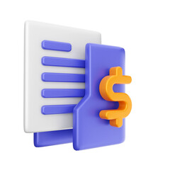 3d folder file icon illustration render