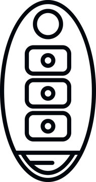 recommend clip art: Vehicle lock key icon outline vector. Smart button. Service unlock