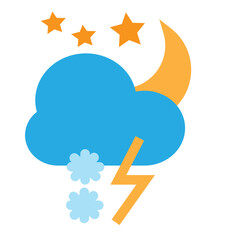 Stormy Flat Icon