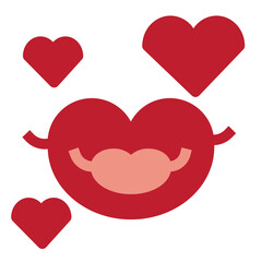 Lips Flat Icon