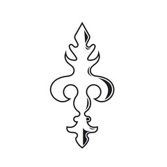 black line fleur de lis icon vector element concept design © sangidan