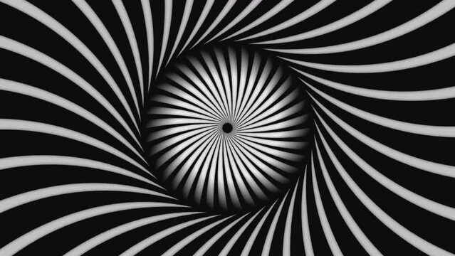 Psychedelic hypnosis trip video black and white circle