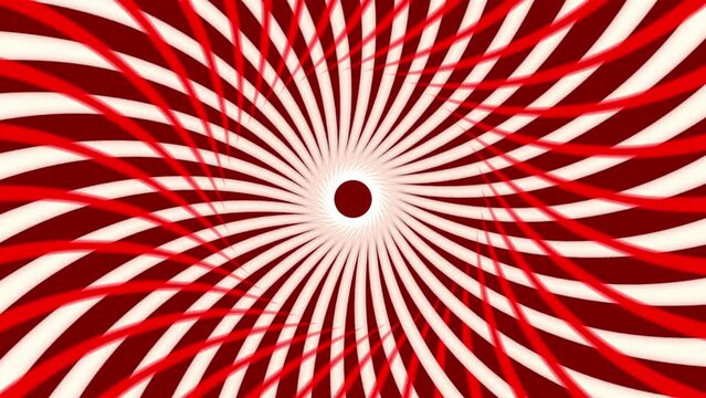 Psychedelic hypnosis trip video red and white circles