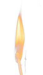 Match flame over black background, close up Macro fire burning on matchstick. Wooden matches with red sulfur heads, fire ignition match. Idea spark as leadership bring fire to team © Jade