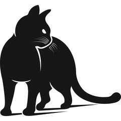 Black cat silhouette