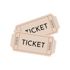 Ticket. Vector ticket illustration. Flat