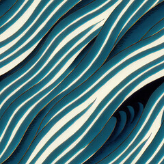 Traditional Japanese Wave Ukiyoe Abstract seamless pattern , pattern background