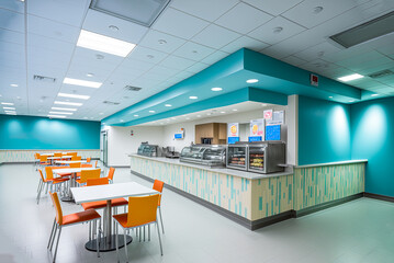 Hospital cafeteria. Generative AI