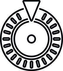 Cipher wheel icon outline vector. Data encryption. Lock code