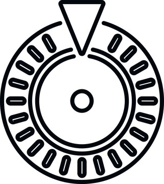 Cipher wheel icon outline vector. Data encryption. Lock code