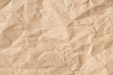 Crumpled brown paper texture
