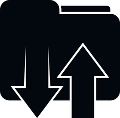 Folder storage icon simple vector. Backup data. Server file