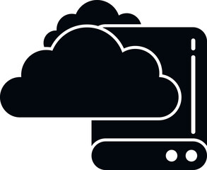 Storage cloud icon simple vector. Backup data. Network file