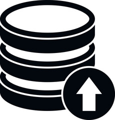 Storage server icon simple vector. Data cloud. Network system