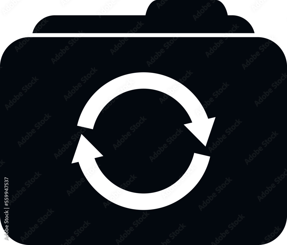 Poster folder recovery icon simple vector. document data. upload web