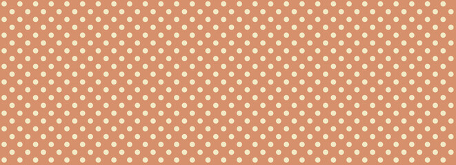 Seamless Large Texture of polka white dot pattern on orange abstract background with circles. Suitable for textile, packaging, postcards, Wallpapers, banners. Colorful gifts material, website, design 
