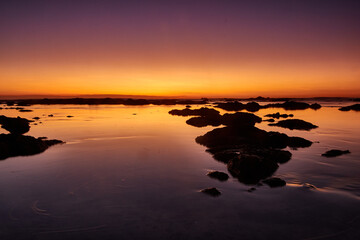 Atardecer en playa