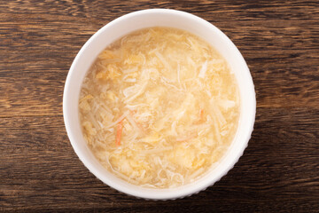 エノキとカニカマの玉子スープ