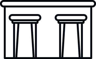 Drink bar icon outline vector. Cafe pub. Food desk