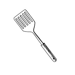 lineart drawing of household tools with transparent background for learn to coloring