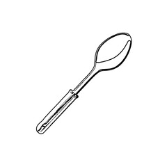 lineart drawing of household tools with transparent background for learn to coloring