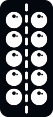 Fototapeta premium Blister drops icon simple vector. Sore remedy. Drop candy