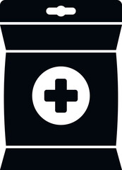 Medical package drops icon simple vector. Flu sore. Cold candy