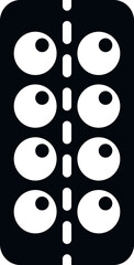 Fototapeta premium Drop blister icon simple vector. Cure fever. Medicine flu