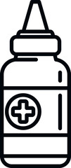 Flu dropper icon outline vector. Candy drop. Medical health