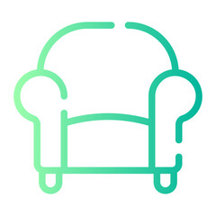 sofa gradient icon